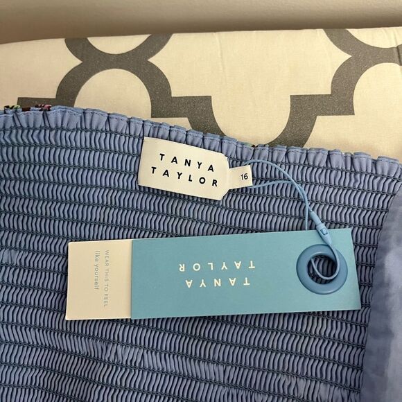 TANYA TAYLOR Aileen Stretch Poplin Crop Top NWT Size 16 - Picture 11 of 11